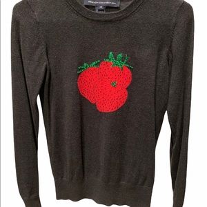 Cotton Sweater with strawberries